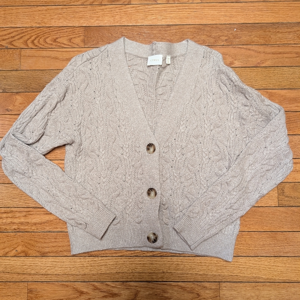 Women's Cable Knit Cardigan Sweater